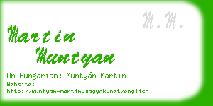 martin muntyan business card