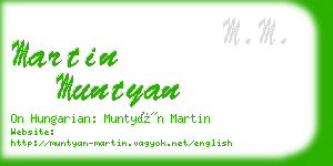 martin muntyan business card